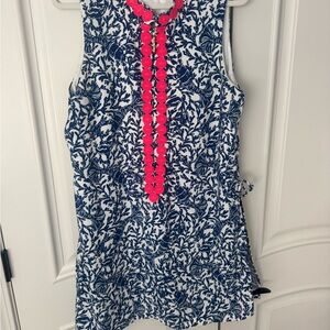 Lilly Pulitzer Blue and Pink Sleeveless Dress